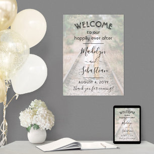 Happily Ever After Hochzeit Willkommens-Foto-Overl Poster