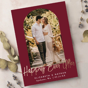 Happily Ever After Hochzeitsbogenrahmen Foto  Folieneinladung