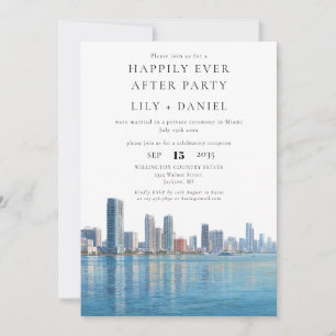 Happily Ever After Miami Hochzeit Einladung