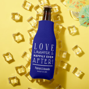 Happily Ever After NAVY BLau Hochzeit Flaschenkühler