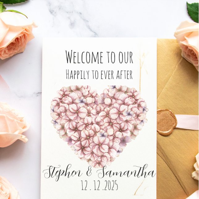 Happily Ever After Party 3D-Blumen Hochzeit  Einladungspostkarte (Von Creator hochgeladen)