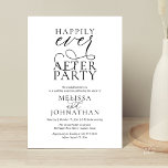 Happily Ever After Party, Classy Wedding Reception Einladung<br><div class="desc">Elegantly announce your happily ever after with our modern classy black and white theme wedding elopement celebration invitation card, "Happily Ever After Party". Tailored for couples continuing their love story, this invitation strikes a perfect balance of sophistication and charm, setting the scene for an unforgettable event. Featuring a modern contemporary...</div>