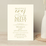 Happily Ever After Party, Classy Wedding Reception Einladung<br><div class="desc">Elegantly announce your happily ever after with our modern classy yellow gold theme wedding elopement celebration invitation card, "Happily Ever After Party". Tailored for couples continuing their love story, this invitation strikes a perfect balance of sophistication and charm, setting the scene for an unforgettable event. Featuring a modern contemporary script...</div>