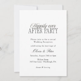 Happily Ever After Party Hochzeitsempfang Einladung