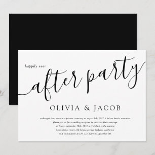 Happily Ever After Party Hochzeitsempfang Einladung