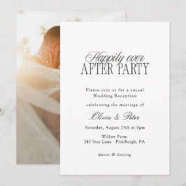 Happily Ever After Party Hochzeitsempfang Einladung