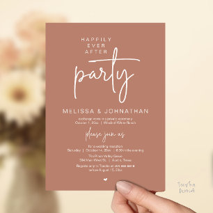 Happily Ever After Party, Moderne Hochzeitsfeier Einladung