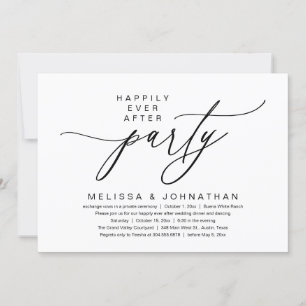 Happily Ever After Party Moderne romantische Dinne Einladung
