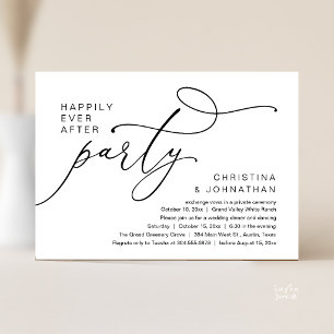 Happily Ever After Party, Romantisches Hochzeitsdi Einladung