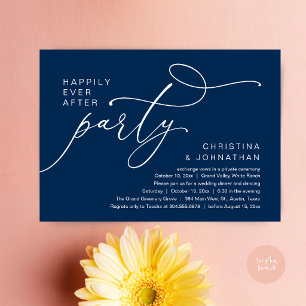 Happily Ever After Party, Romantisches Hochzeitsdi Einladung