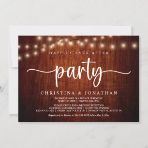 Happily Ever After Party,  String-Lichter Hochzeit Einladung