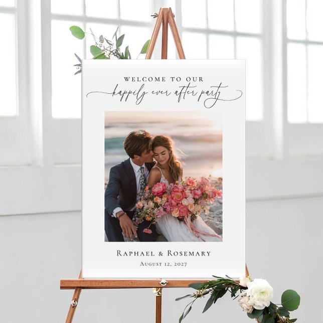Happily Ever After Photo Welcome wedding Poster (Von Creator hochgeladen)