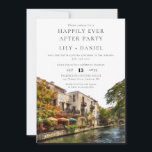 Happily Ever After San Antonio Wedding Einladung<br><div class="desc">This elegant happily ever after party San Antonio watercolor elopement wedding invitation can be personalized with your information in chic typography. Designed by Thisisnotme©</div>