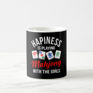 Happines spielt Mahjong mit den Mädchen Kaffeetasse