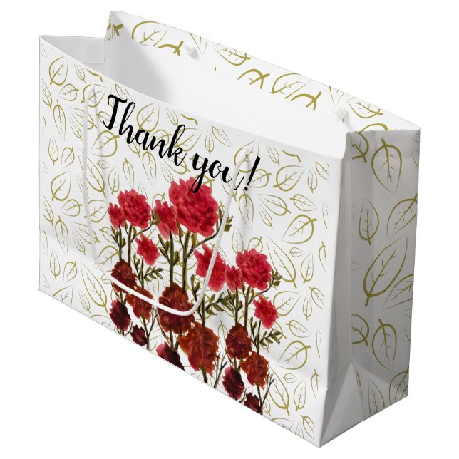 Happiness blooming flowers große geschenktüte (Vorderseite Schrägansicht)