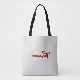 Happiness Bow Tote Bag Cute Ästhetische Geschenk Tasche
