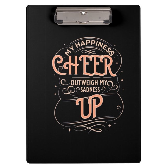  HAPPINESS CHEER UP CLIPBOARD  KLEMMBRETT (Vorderseite)