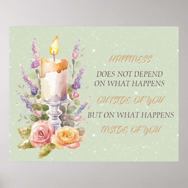 Happiness Feel Good Verse Poster (Devant)