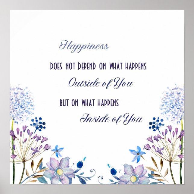Happiness Feel Good Verse Poster (Devant)