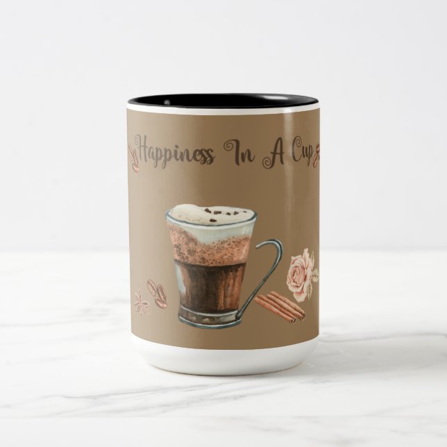 HAPPINESS IN A CUP ZWEIFARBIGE TASSE (Mittel)