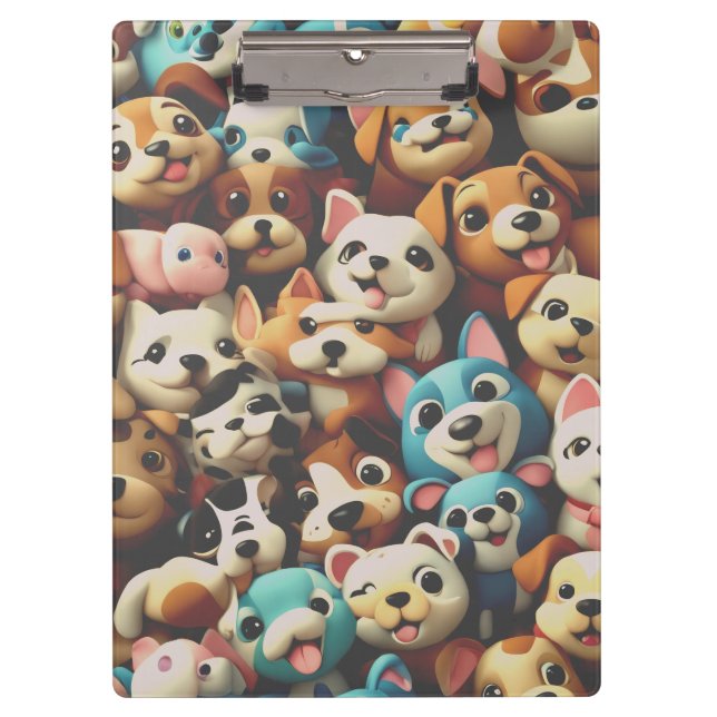 Happiness is a bunch of puppies klemmbrett (Vorderseite)