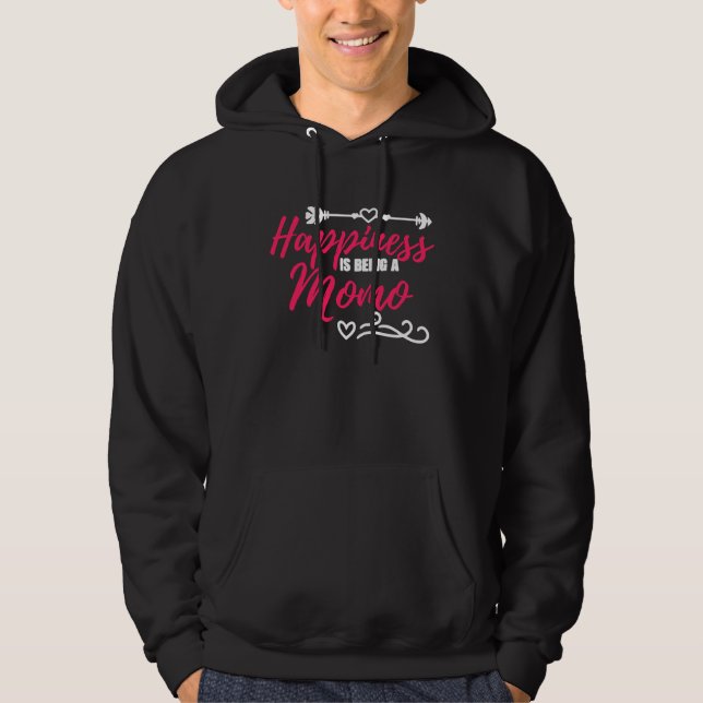 Happiness Is Being A Momo Happy Mom Hoodie (Vorderseite)