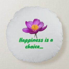 Happiness is rundes kissen