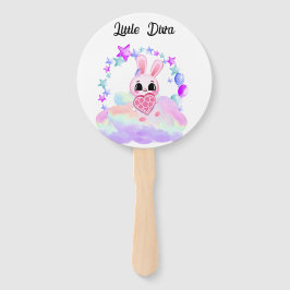 Happiness magic sweet bunny in the rainbow fächer