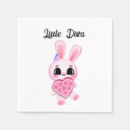 Happiness magic sweet bunny in the rainbow serviette