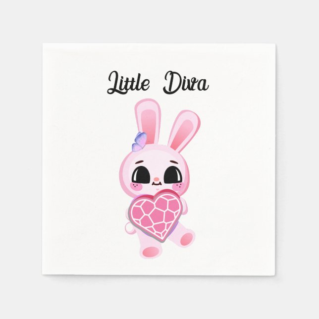 Happiness magic sweet bunny in the rainbow serviette (Vorderseite)