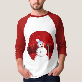 Happing Snowman Weihnachten Dunkle Kinder T-Shirt