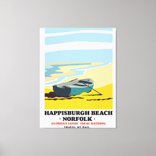 Happisburgh Beach Norfolk Reiseplakat Leinwanddruck