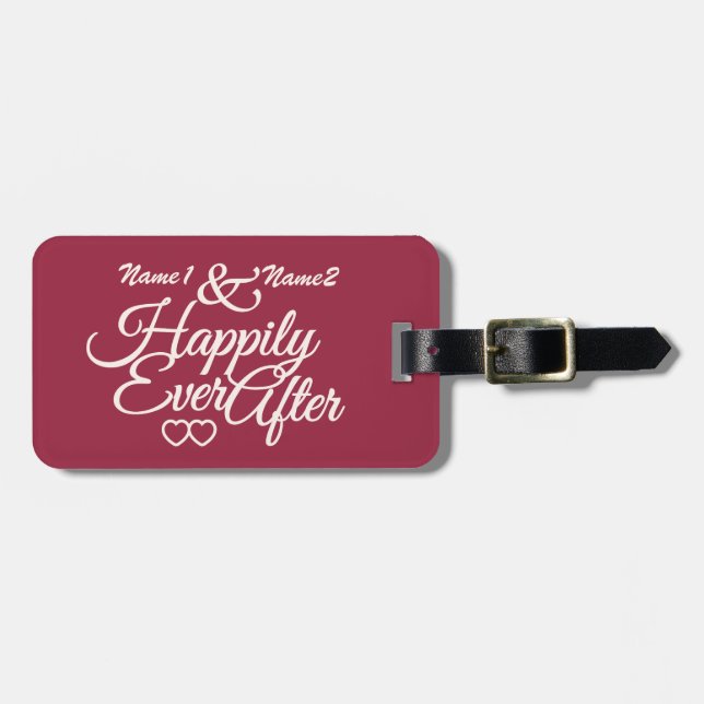 Happiy Ever After Custom Gepäckanhänger (Vorderseite horizontal)