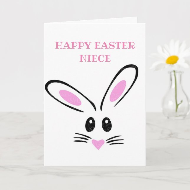 HAPPPY EASTER **NIECE** KARTE (Kleine Pflanze)