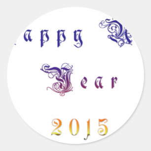 Happu Neues Jahr 2015 Hakuna Matata wünscht.png Runder Aufkleber