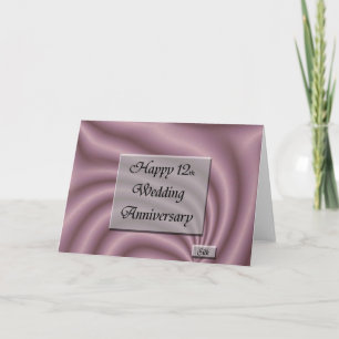 Happy12. Hochzeitstag Karte