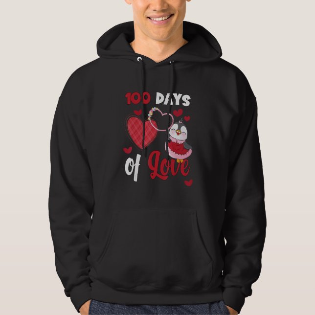 Happy 100 Days of school 100 days of love Cute pen Hoodie (Vorderseite)