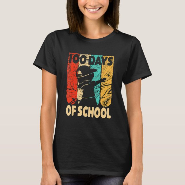 Happy 100 Days Of School 100th Day Dabbing Child K T-Shirt (Vorderseite)