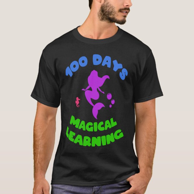 Happy 100 Days Of School Magical Learning Adorable T-Shirt (Vorderseite)
