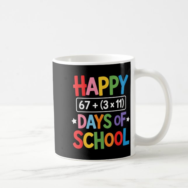 Happy 100 Days Of School Math Equation 100th Day T Kaffeetasse (Rechts)