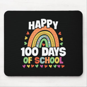 Happy 100 Days of School Rainbow Kids Boys Girls T Mousepad