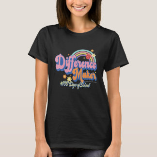 Happy 100 Days of School Retro Groovy Lehrer K T-Shirt