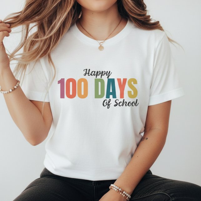Happy 100 Days of School Teacher T-Shirt (Von Creator hochgeladen)