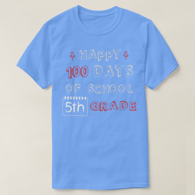Happy 100 School Days 5th Grade Funny und Adorable T-Shirt (Design vorne)