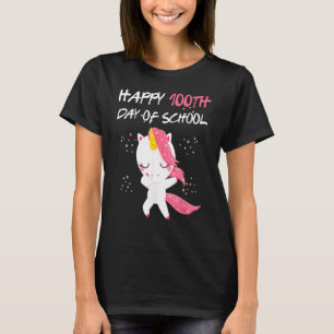 Happy 100. Schultag Unicorn Gesicht Maske Virtua T-Shirt