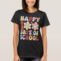 Happy 100 Tage der Schule Retro Groovy Stil 2023