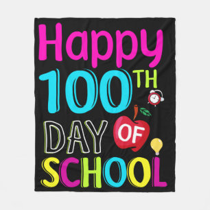 Happy-100-th-day-School Fleecedecke