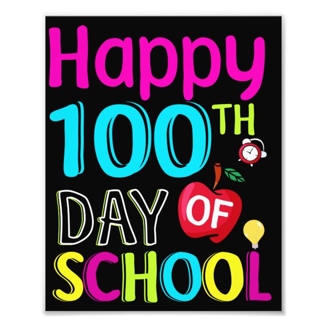 Happy-100-th-day-School Fotodruck (Vorne)
