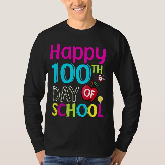 Happy-100-th-day-School T-Shirt (Vorderseite)