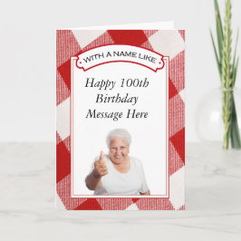 Happy 100th Birthday Greeting Card - Customizable Karte